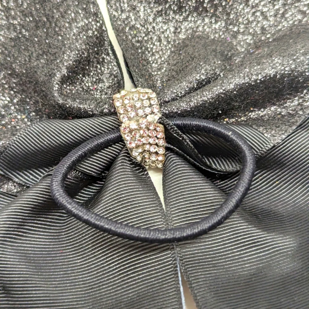 🎃 New Nightmare Before Christmas Glittery Hair Bow Tie Handmade - Picture 3 of 6